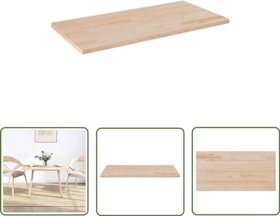 The Living Store Tafelblad rechthoekig 100x50x2 5 cm massief grenenhout Tafelblad Grenenhout Houten Tafelblad Vintage Tafelblad Landelijke Tafel