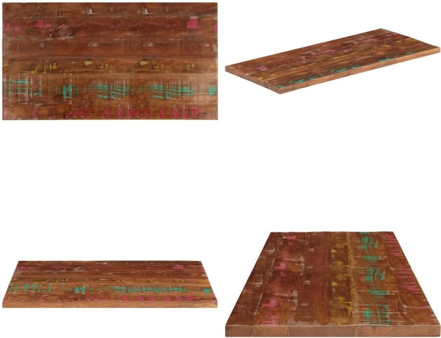 VidaXL Tafelblad rechthoekig 100x60x1 5 cm massief gerecycled hout Tafelblad Tafelbladen Vervangend Tafelblad Meubelpaneel