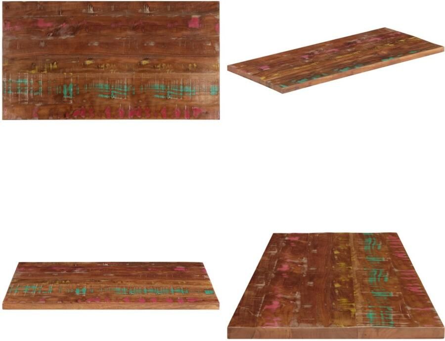 VidaXL Tafelblad rechthoekig 100x60x2 5 cm massief gerecycled hout Tafelblad Tafelbladen Vervangend Tafelblad Meubelpaneel