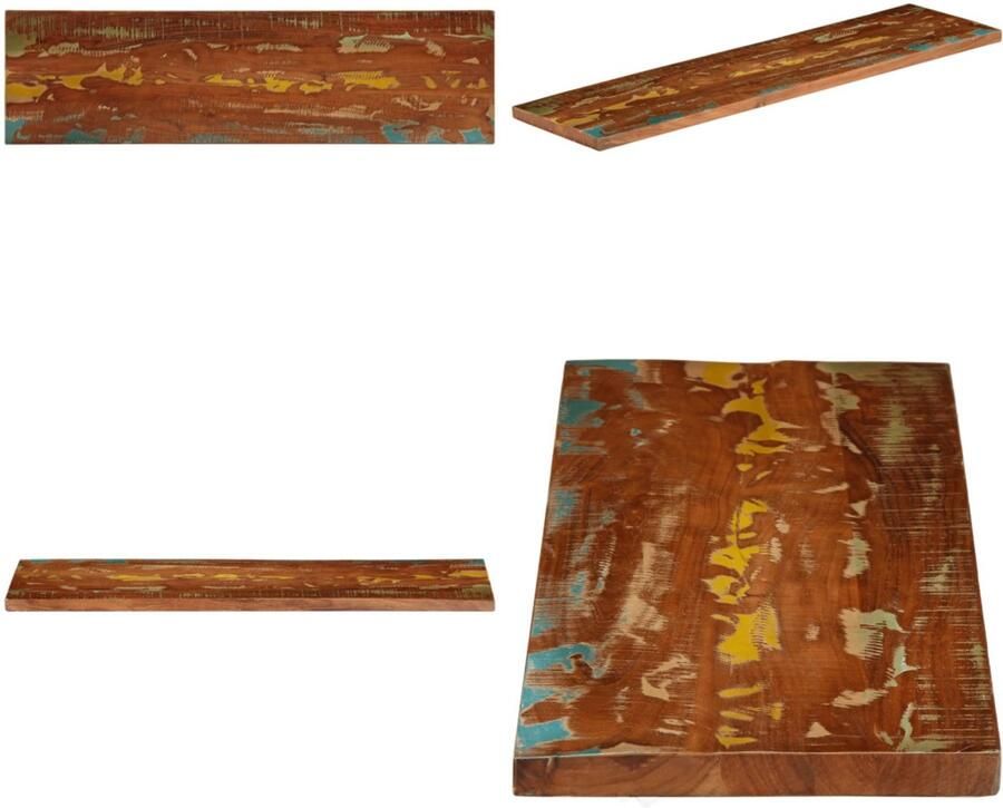 VidaXL Tafelblad rechthoekig 110x20x2 5 cm massief gerecycled hout Tafelblad Tafelbladen Vervangend Tafelblad Meubelpaneel
