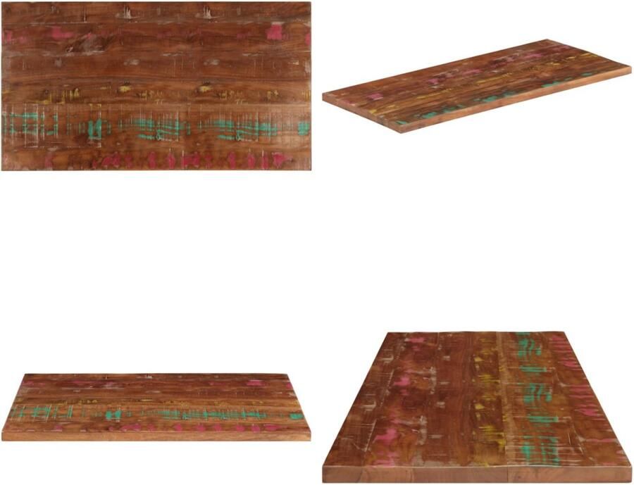 VidaXL Tafelblad rechthoekig 110x60x2 5 cm massief gerecycled hout Tafelblad Tafelbladen Vervangend Tafelblad Meubelpaneel