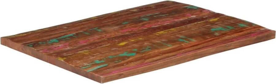 VidaXL Tafelblad Rechthoekig 110x80 cm Gerecycled Hout Houten Tafelblad Gerecycled Hout Vintage Tafel Landelijk Design Rustic Tafellaag