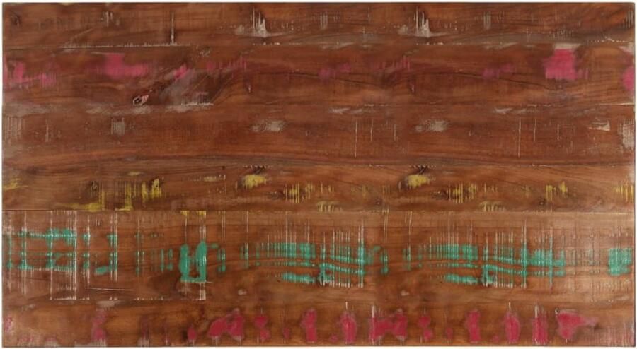 The Living Store Tafelblad rechthoekig 120x60x1 5 cm massief gerecycled hout Houten Tafelblad Vintage Tafelblad Landelijke Tafel Recycled Wood Furniture Tafels Accessoires