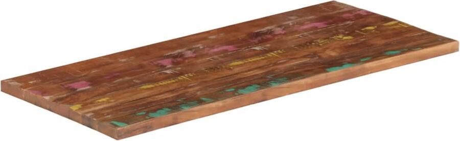 VidaXL Tafelblad Rechthoekig 120x60 cm Gerecycled Hout Vintage Tafelblad Houten Tafelblad Industrieel Tafelblad Retro Tafelblad Tweedehands Tafelblad