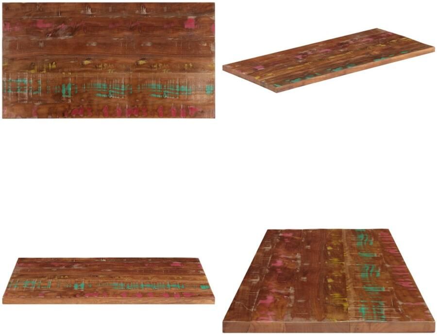 VidaXL Tafelblad rechthoekig 120x60x1 5 cm massief gerecycled hout Tafelblad Tafelbladen Vervangend Tafelblad Meubelpaneel