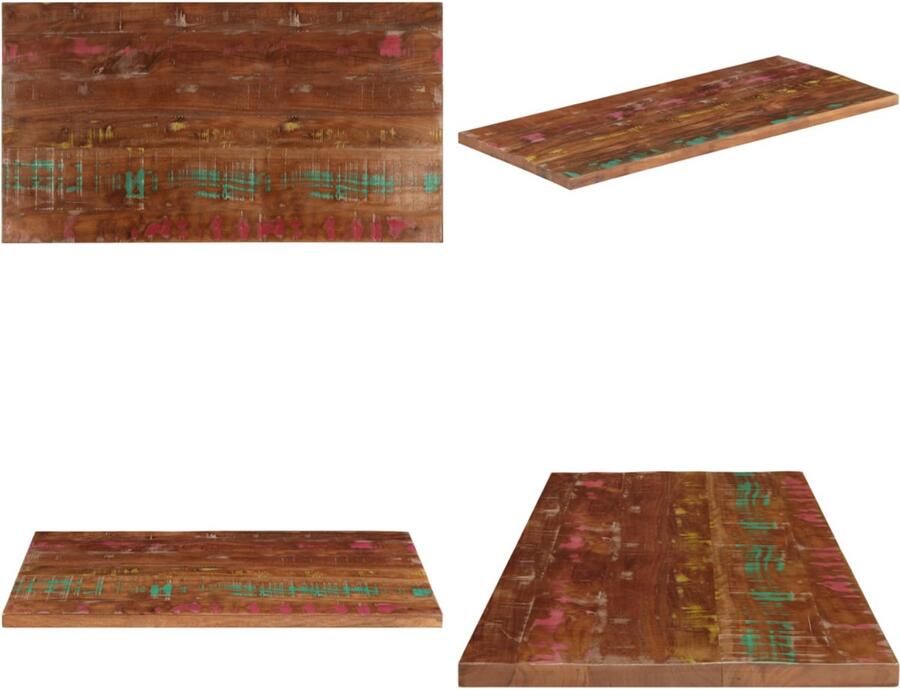VidaXL Tafelblad rechthoekig 120x60x2 5 cm massief gerecycled hout Tafelblad Tafelbladen Vervangend Tafelblad Meubelpaneel