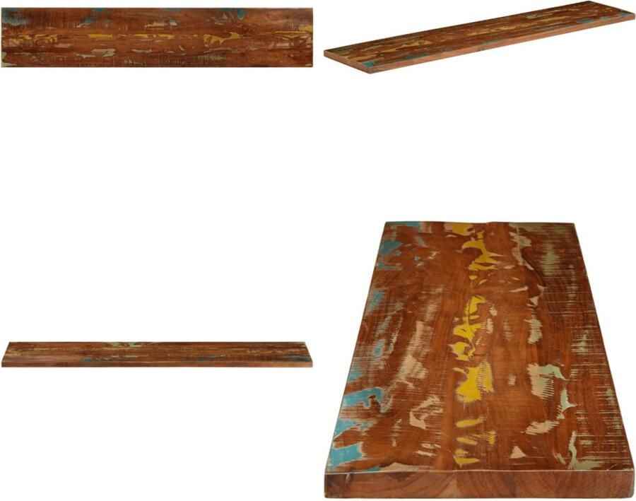 VidaXL Tafelblad rechthoekig 140x30x2 5 cm massief gerecycled hout Tafelblad Tafelbladen Vervangend Tafelblad Meubelpaneel