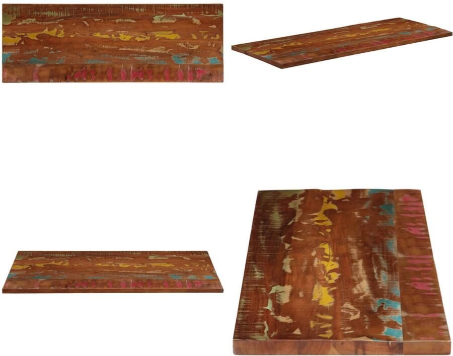 VidaXL Tafelblad rechthoekig 140x60x1 5 cm massief gerecycled hout Tafelblad Tafelbladen Vervangend Tafelblad Meubelpaneel