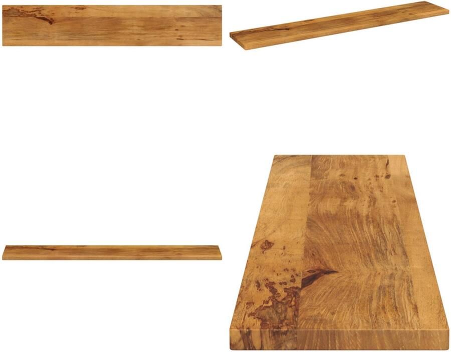 VidaXL Tafelblad rechthoekig 180x30x3 8 cm massief mangohout Tafelblad Tafelbladen Vervangend Tafelblad Meubelpaneel