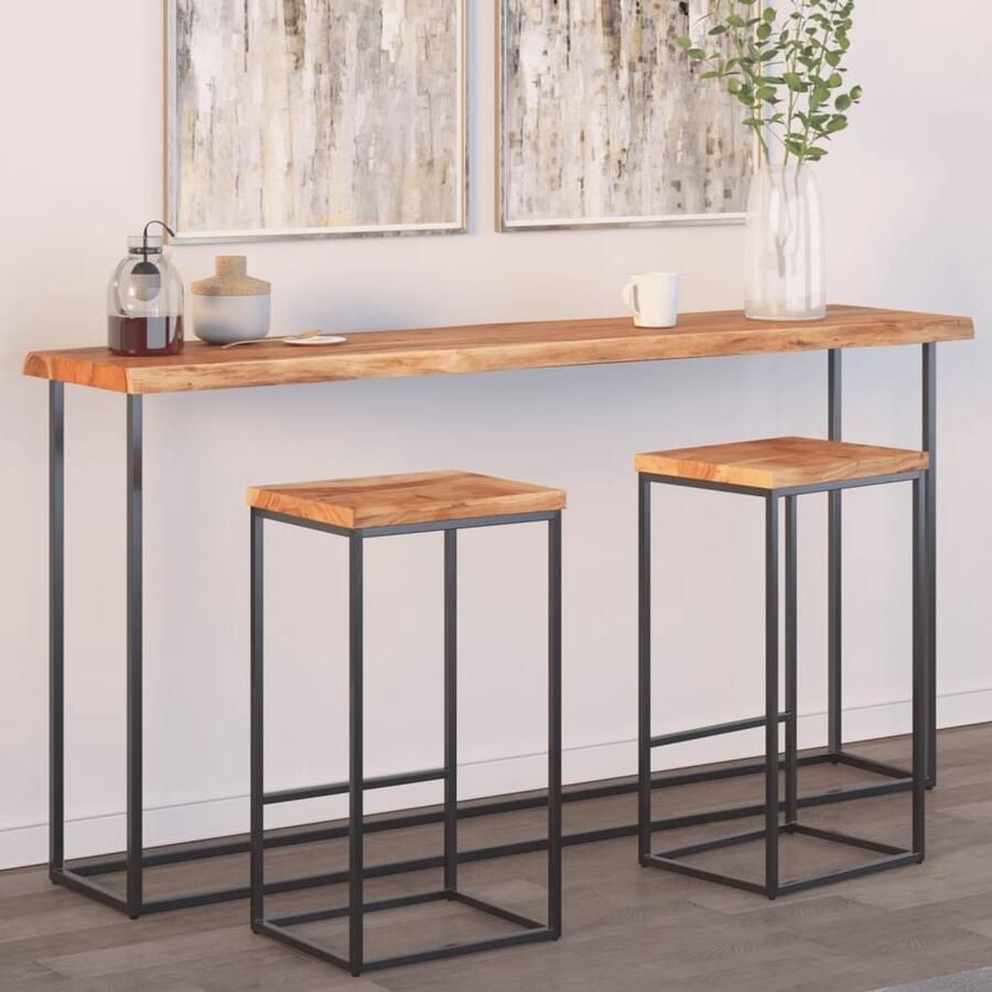 The Living Store Houten Tafelblad 180 x 40 x 2.5 cm Massief Acaciahout met Natuurlijke Rand Houten Tafelblad Acacia Hout Tafelblad Vervangen Natuurlijk Tafelblad Design Tafelblad