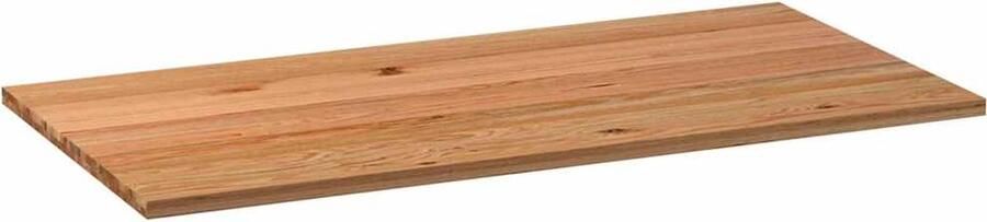 VidaXL Tafelblad rechthoekig 200x100x4 cm massief eikenhout lichtbruin