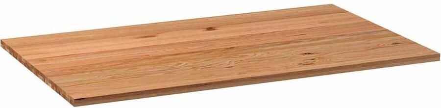 VidaXL Tafelblad rechthoekig 200x120x4 cm massief eikenhout lichtbruin