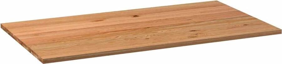 VidaXL Tafelblad rechthoekig 220x120x4 cm massief eikenhout lichtbruin