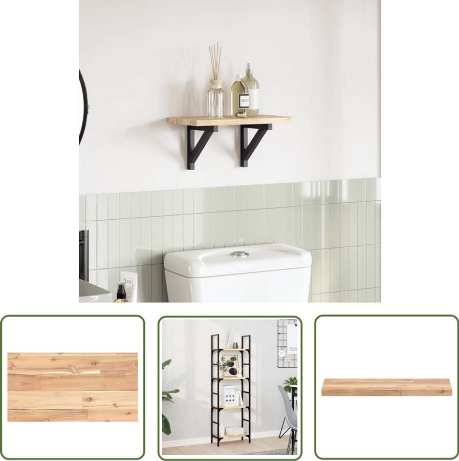 VidaXL The Living Store Tafelblad rechthoekig 60x20x2 cm massief acaciahout Tafelblad Acacia Houten Tafelblad Vervangen Salontafel Eetkamertafel