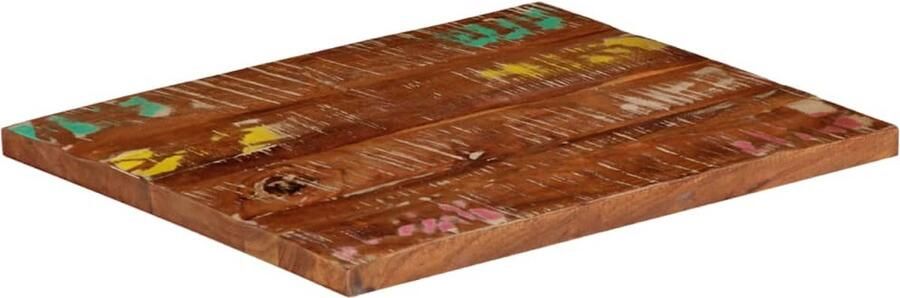 VidaXL Tafelblad Rechthoekig 60x50 cm Gerecycled Hout Houten Tafelblad Vintage Tafelblad Industrieel Tafelblad Recyclen Tafellamp Tweedehands Tafelblad