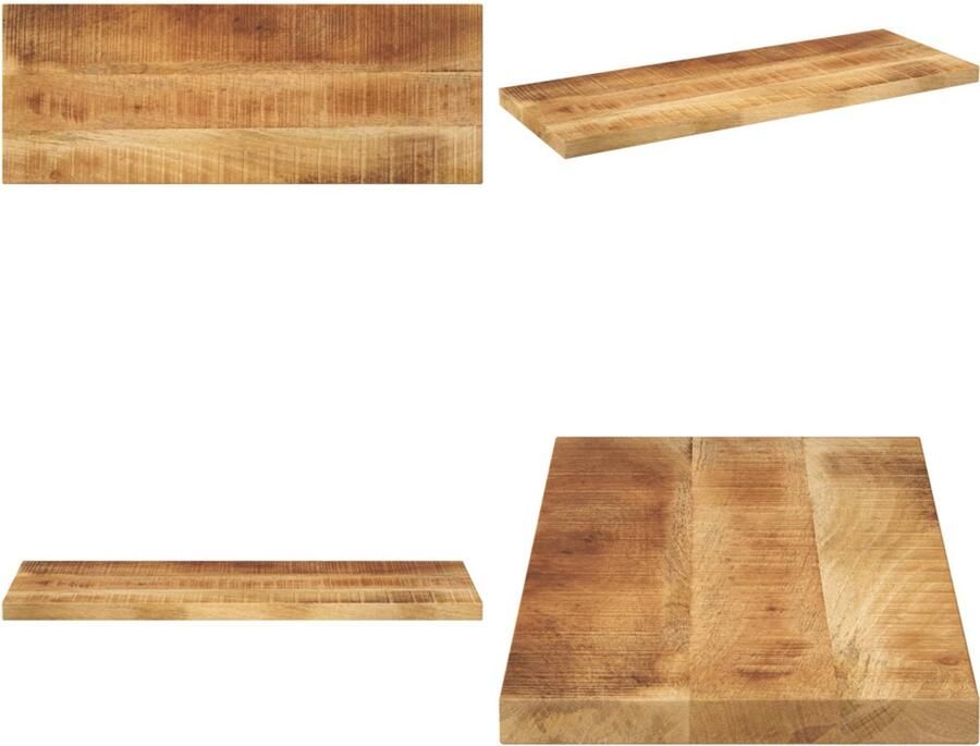VidaXL Tafelblad rechthoekig 70x40x3 8 cm massief ruw mangohout Tafelblad Tafelbladen Vervangend Tafelblad Meubelpaneel