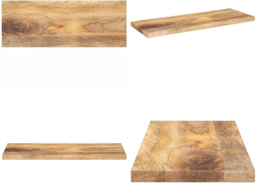 VidaXL Tafelblad rechthoekig 80x20x3 8 cm massief mangohout Tafelblad Tafelbladen Vervangend Tafelblad Meubelpaneel