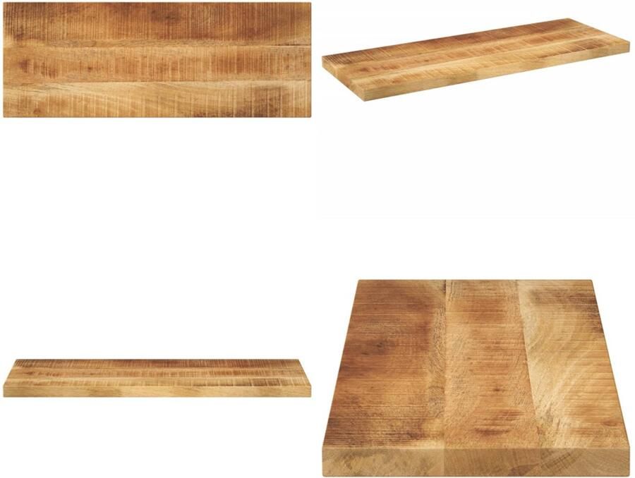 VidaXL Tafelblad rechthoekig 80x20x3 8 cm massief ruw mangohout Tafelblad Tafelbladen Vervangend Tafelblad Meubelpaneel