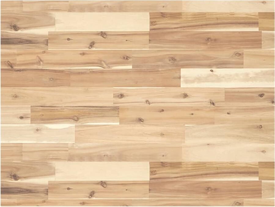 The Living Store Acaciahouten Tafelblad 80 x 60 x 4 cm Onbehandeld massief acaciahout Tafeltblad Acacia Hout Eetkamertafel Bureau Blad Tuintafel - Foto 2