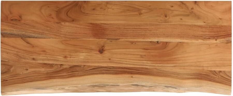 The Living Store Tafelblad rechthoekig natuurlijke rand 100x40x2 5 cm acaciahout Houten Tafelblad Acacia Hout Tafelblad Naturel Bartafel Blad Salontafel Blad - Foto 2