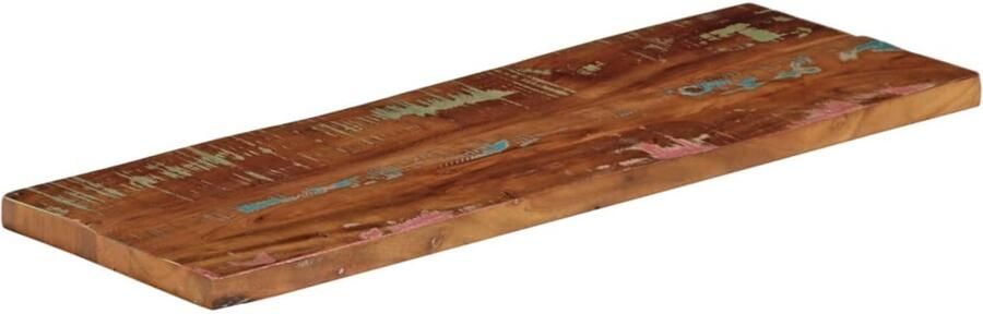 The Living Store Tafelblad rechthoekig 90x40x2 5 cm massief gerecycled hout Tafelblad Houten Tafelblad Gerecycled Hout Rustic Tafellaag Eetkamertafel - Foto 2