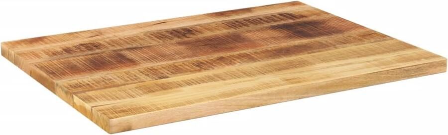 VidaXL Tafelblad Mangohout 70x60 cm Rechthoekig Mangohouten Tafelblad Vervangen Eetkamertafel Salontafel Rustic Design