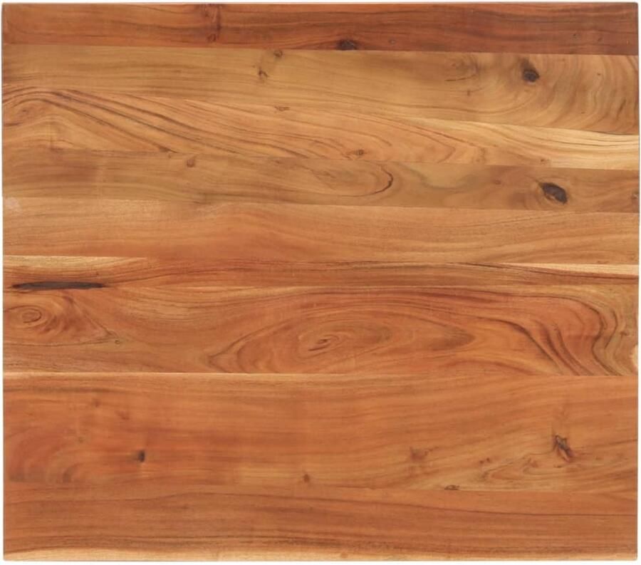 The Living Store Tafelblad rechthoekig 90x80x3 8 cm massief acaciahout Houten Tafelblad Acacia Hout Tafel Blad Vervangen Rustic Design Eetkamer Accessoires - Foto 2