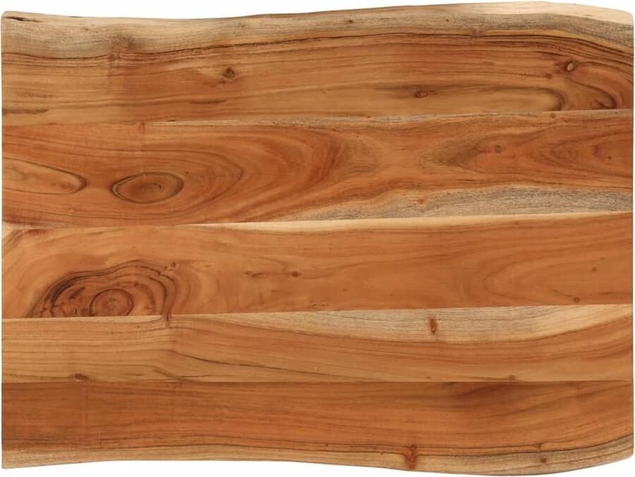 VidaXL Tafelblad rechthoekig natuurlijke rand 90x60x2 5 cm acaciahout