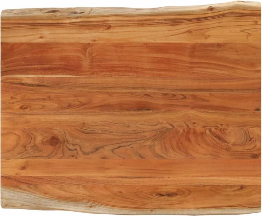 VidaXL Tafelblad rechthoekig natuurlijke rand 100x80x3 8 cm acaciahout