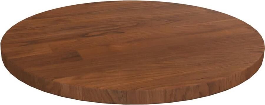 VidaXL Tafelblad Rond 30x1 5 cm Massief Eikenhout Eikenhouten Tafelblad Rond Salontafel Blad Bijzet Tafellade Bartafel Blad Vintage Tafelblad Rustic Tafelblad Massief Hout Tafelblad Bruin Tafelblad - Foto 2