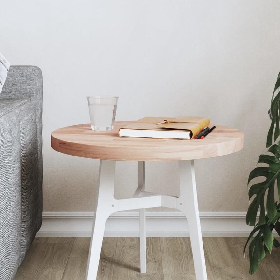 VidaXL Tafelblad Rond 40x2 5 cm Massief Beukenhout Houten Tafelblad Beukenhout Tafelblad Rond Tafelblad Salontafelblad Barkrukbladen Tafellaag Tweedehands Meubels Vintage Tafelblad Design Tafelblad - Foto 2