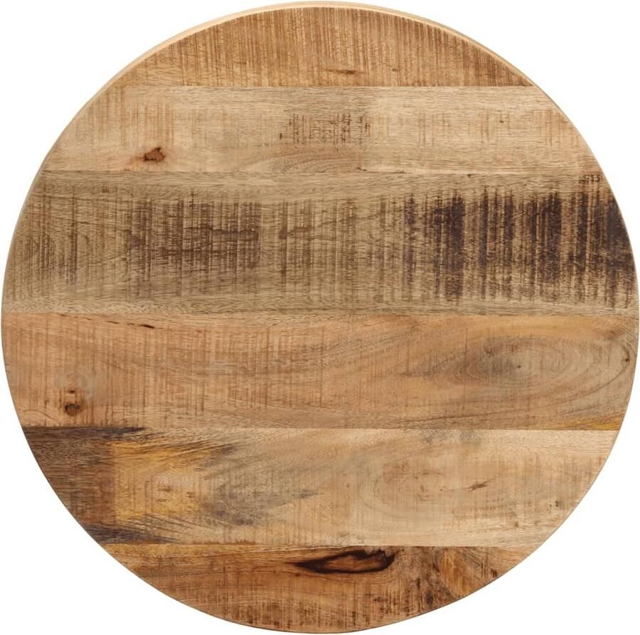VidaXL -Tafelblad-rond-Ø-50x3 8-cm-massief-ruw-mangohout