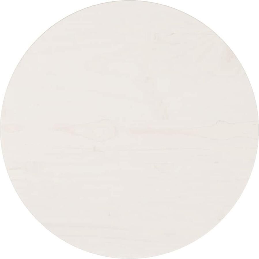 VidaXL -Tafelblad-rond-Ø40x3-cm-massief-grenenhout-wit - Foto 2