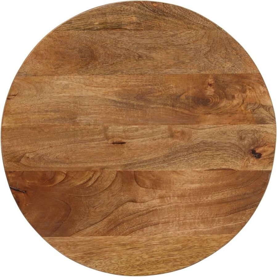 VidaXL -Tafelblad-rond-Ø-50x2 5-cm-massief-ruw-mangohout