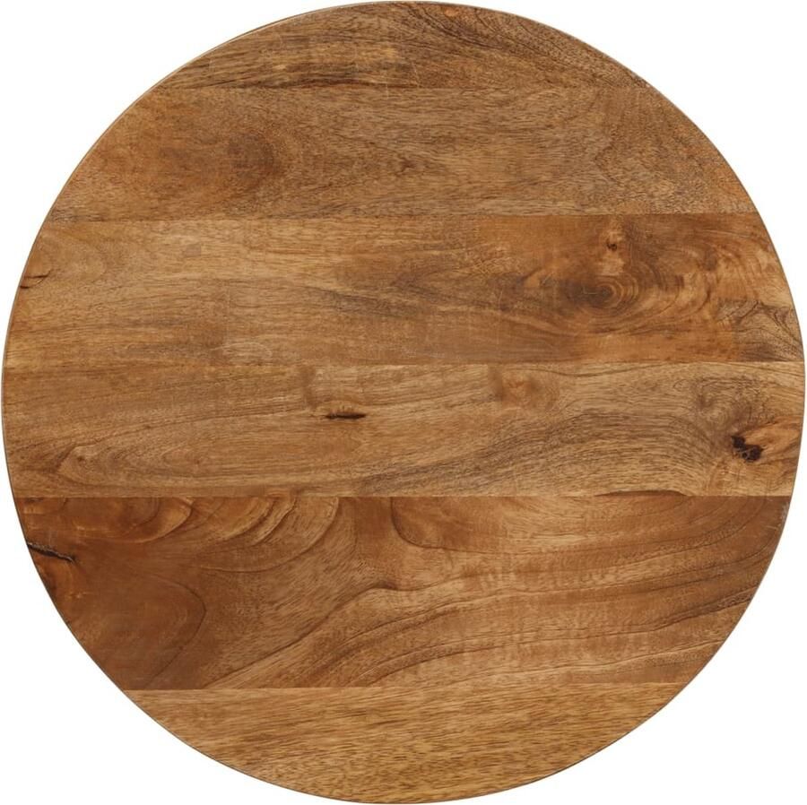 VidaXL -Tafelblad-rond-Ø-50x3 8-cm-massief-ruw-mangohout