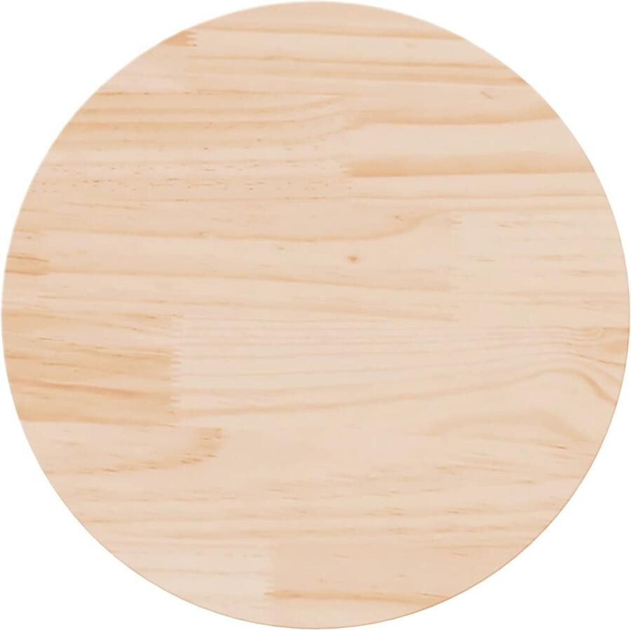 VidaXL -Tafelblad-rond-Ø50x3-cm-massief-grenenhout - Foto 2