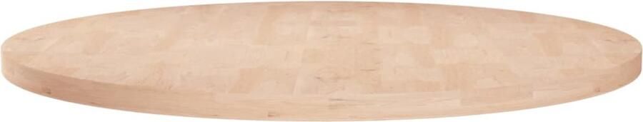 VidaXL Tafelblad rond Ã˜60x2 5 cm onbehandeld massief eikenhout - Foto 4