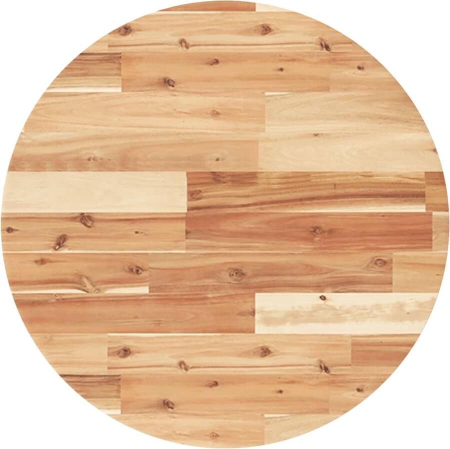 VidaXL Rond Tafelblad Ø60 cm Massief Acaciahout Houten Bureau Blad Bureau Accessoires Acacia Hout Ronde Tafelblad Design Tafelblad