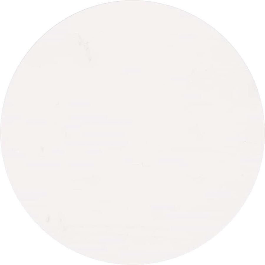 VidaXL -Tafelblad-rond-Ø60x3-cm-massief-grenenhout-wit