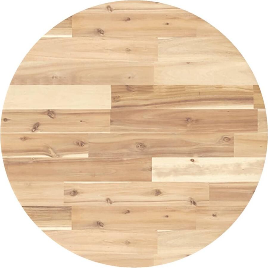 VidaXL Tafelblad Rond 60 cm Massief Acaciahout Houten Tafelblad Acacia Hout Ronde Tafelblad Eetkamertafel Bistrotafel