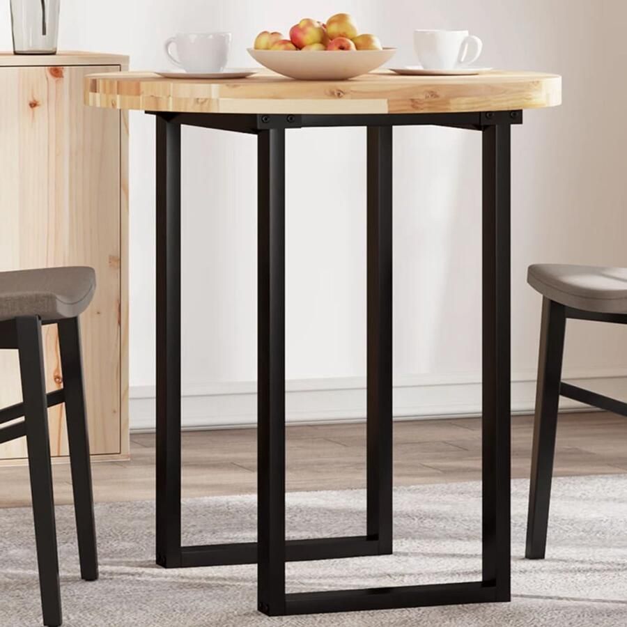 VidaXL Tafelblad Rond 70 cm Massief Acaciahout Tafellaar Acacia Hout Tafelblad Eetkamerstoel Salontafel