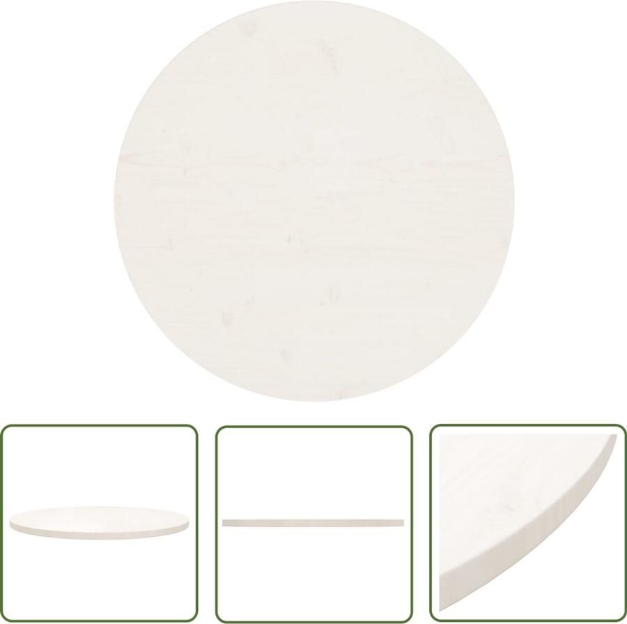 VidaXL Tafelblad Rond 70 cm Massief Grenenhout Wit Houten Tafelblad Ronde Tafelblad Wit Tafelblad Massief Grenenhout Tweedehands Tafelblad Vintage Tafelblad Design Tafelblad Eetkamerstoel Salontafel Tuin Tafel
