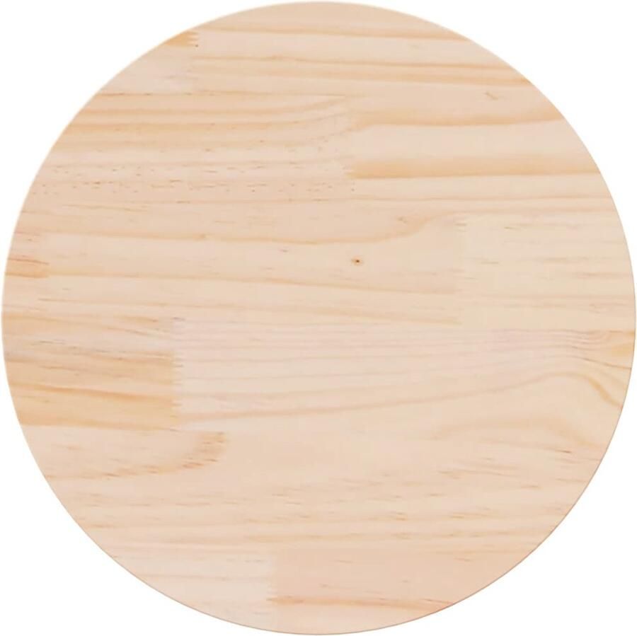 VidaXL -Tafelblad-rond-Ø70x3-cm-massief-grenenhout - Foto 2