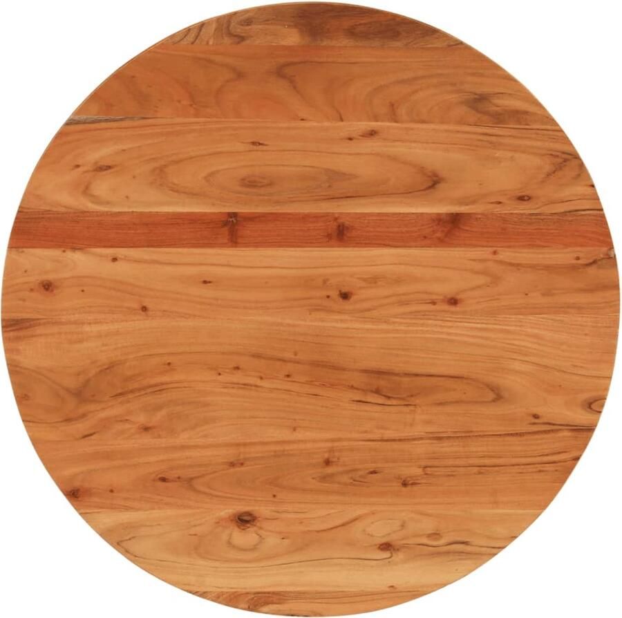 VidaXL Tafelblad rond Ø 90 cm Massief Acaciahout Houten Tafelblad Ronde Tafelblad Acacia Hout Salontafelblad Tafeltopper