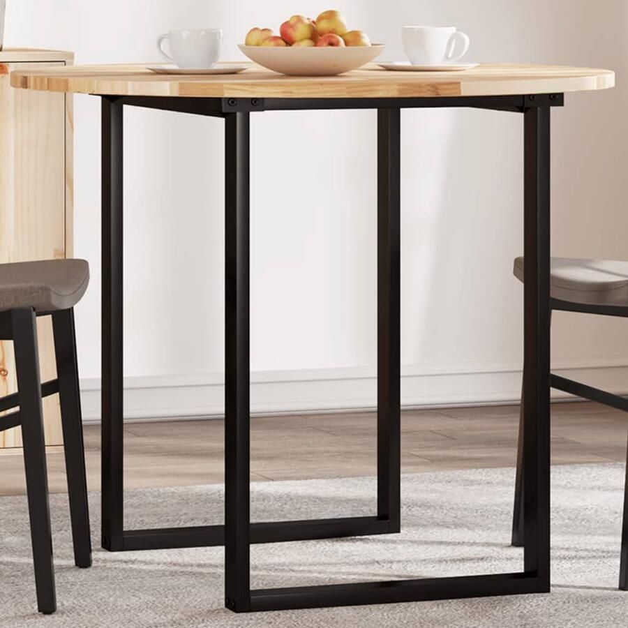 VidaXL Tafelblad Rond 90x2 cm Massief Acaciahout Bureau Blad Acacia Hout Tafelblad Rond Tafelblad Eetkamerstoel