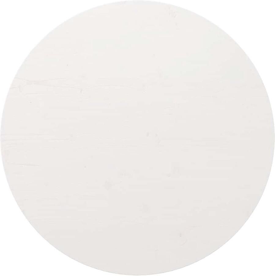 VidaXL -Tafelblad-rond-Ø90x3-cm-massief-grenenhout-wit - Foto 2