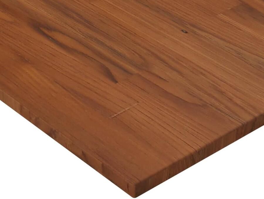 VidaXL Tafelblad Tafel Houten Tafelblad Tafels Tafelblad vierkant 80x80x1 5cm behandeld eiken donkerbruin - Foto 2