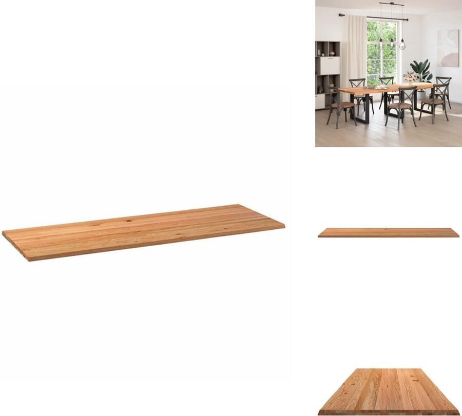 VidaXL Tafelblad Tafelbladen Eettafelblad Eetkamer Tafelblad rechthoekig 280x100x4 2 cm eikenhout lichtbruin