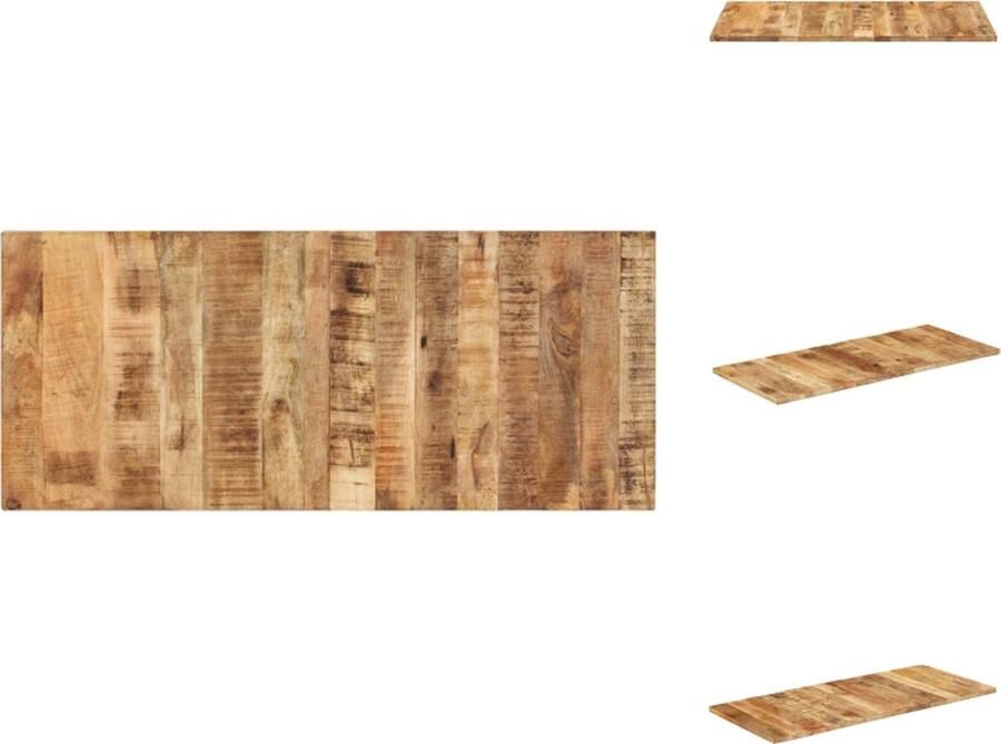 VidaXL Tafelblad Tafelbladen Houten Tafelblad Houten Tafelbladen Tafelblad 140x60x(2-5-2-7) cm ruw mangohout
