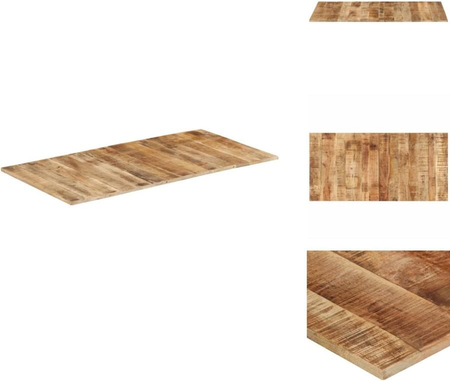 VidaXL Tafelblad Tafelbladen Houten Tafelblad Massief Houten Tafelblad 15-16 mm 120x60 cm massief mangohout